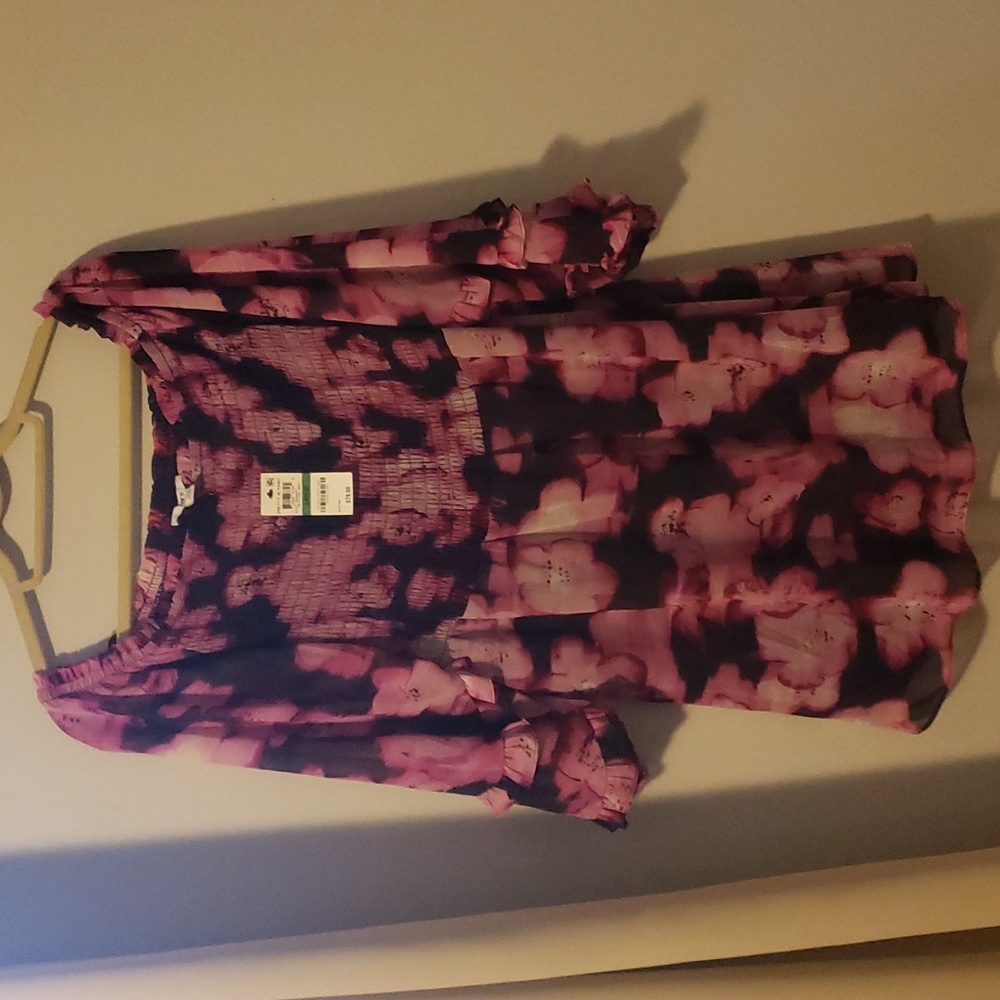 Bar iii painted floral dress